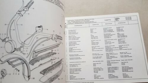 Malanca catalogo ricambi telaio Tigrotto 50 anni 70 ORIGINALE