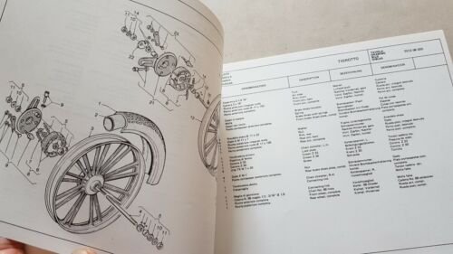 Malanca catalogo ricambi telaio Tigrotto 50 anni 70 ORIGINALE