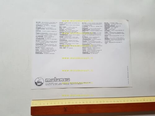 Malanca GTS 5 50 depliant originale ITALIANO