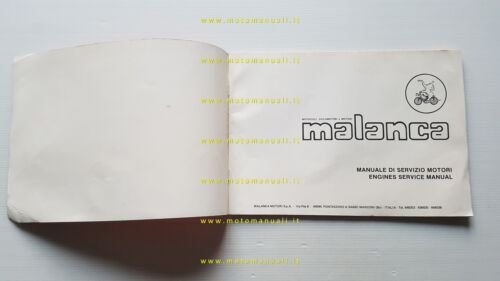 Malanca motori 50-125 manuale officina italiano inglese originale