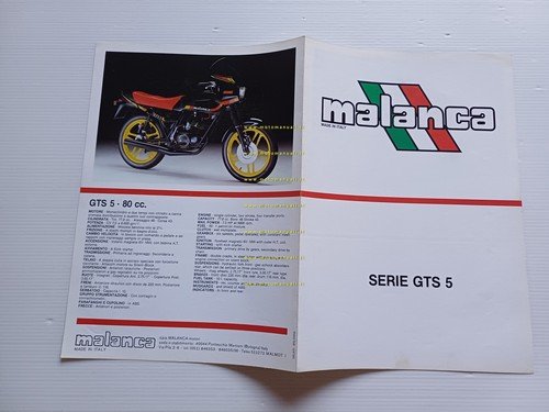 Malanca Serie GTS 5 50 1984 depliant italiano originale