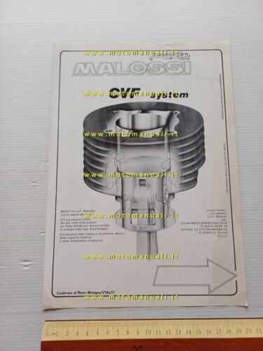 Malossi trasformazioni CVF System per Vespa PX anni 80 depliant …