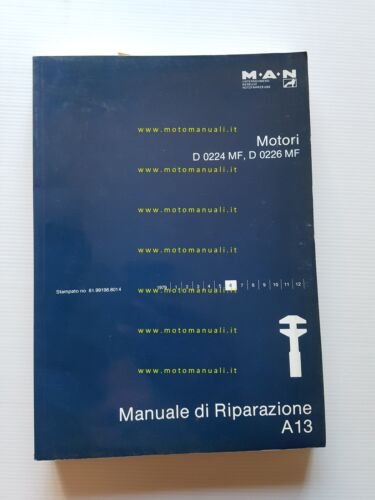 MAN manuale officina motori Diesel D 0224 MF D 0226 …