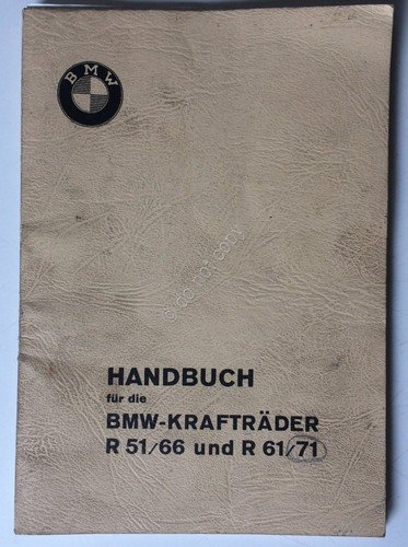 Manuale motocicli Handbuch BMW Krafträder R51/66 und R61 - copy | Immagine principale