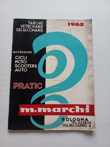 Marchi catalogo accessori Vespa Lambretta ciclomotori moto 1962 originale