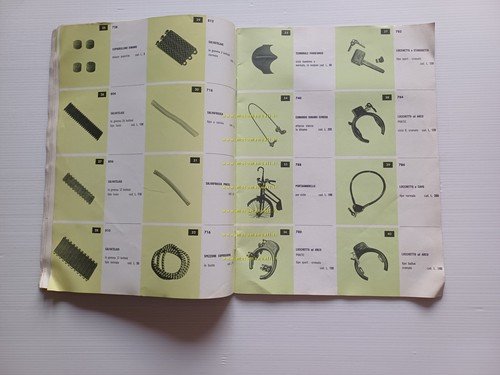 Marchi catalogo accessori Vespa Lambretta ciclomotori moto 1962 originale