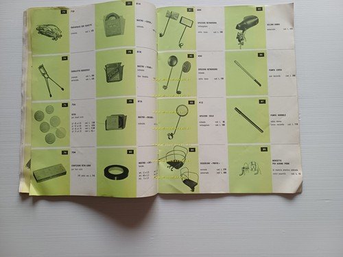 Marchi catalogo accessori Vespa Lambretta ciclomotori moto 1962 originale