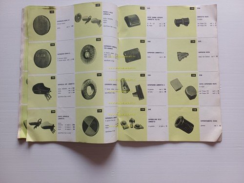 Marchi catalogo accessori Vespa Lambretta ciclomotori moto 1962 originale