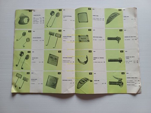Marchi catalogo accessori Vespa Lambretta ciclomotori moto 1962 originale