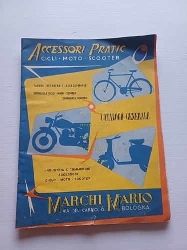 Marchi catalogo generale accessori Vespa Lambretta moto anni 50-60 originale