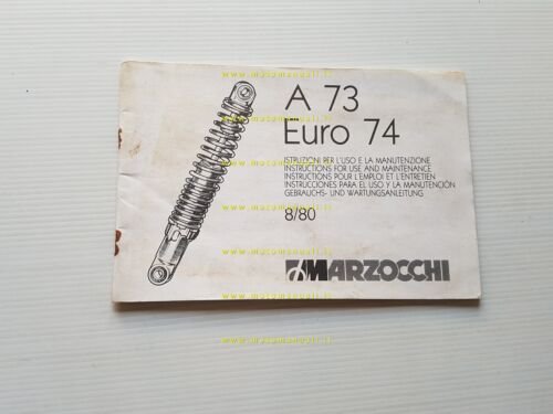Marzocchi ammortizzatori A 73 - Euro 74 1980 manuale uso …