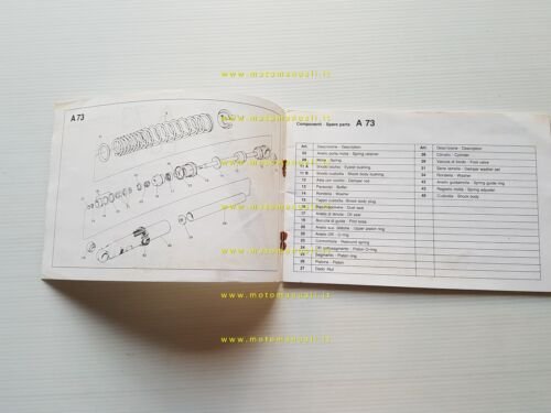Marzocchi ammortizzatori A 73 - Euro 74 1980 manuale uso …