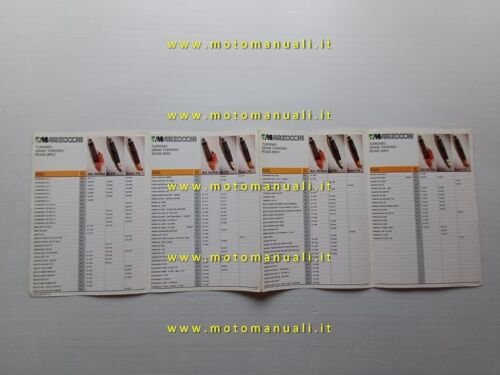 Marzocchi Ammortizzatori catalogo applicazioni moto 1982 Ducati Morini Laverda