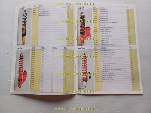 Marzocchi Ammortizzatori catalogo applicazioni moto 1983 Ducati Morini Laverda