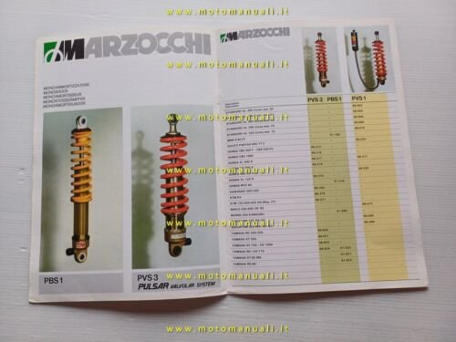 Marzocchi Ammortizzatori catalogo applicazioni moto 1983 Ducati Morini Laverda