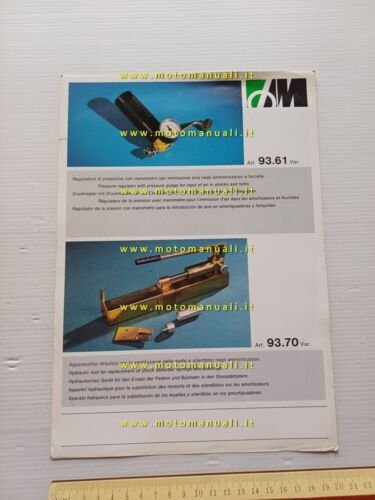 Marzocchi Ammortizzatori Forcelle attrezzi speciali per riparazione depliant