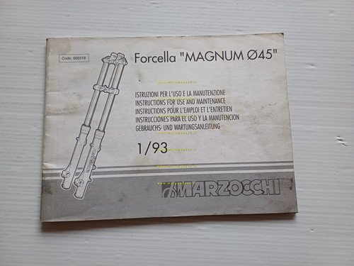 Marzocchi forcella Magnum 45 1993 manuale uso-officina ORIGINALE
