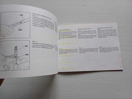 Marzocchi forcella Magnum 45 1993 manuale uso-officina ORIGINALE