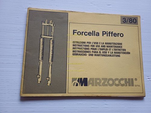 Marzocchi Forcella Piffero 1980 manuale uso officina ORIGINALE workshop manual