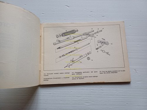 Marzocchi Forcella Piffero 1980 manuale uso officina ORIGINALE workshop manual