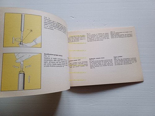 Marzocchi Forcella Piffero 1980 manuale uso officina ORIGINALE workshop manual