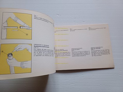 Marzocchi Forcella Piffero 1980 manuale uso officina ORIGINALE workshop manual