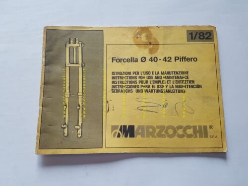 Marzocchi Forcella Piffero 40-42 1982 manuale uso officina ricambi ORIGINALE