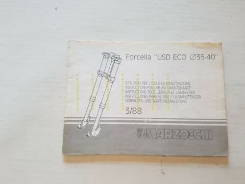 Marzocchi Forcella USD-ECO 35-40 1988 manuale officina ricambi ORIGINALE