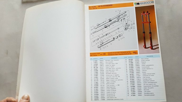 Marzocchi Forcelle catalogo ricambi originale 1979 Ducati Morini Laverda Moto