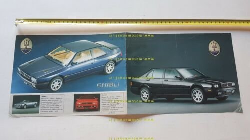 Maserati 4.24V - Ghibli 1993 depliant originale auto epoca genuine …