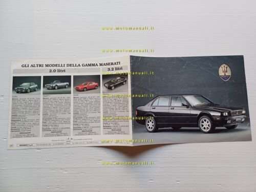Maserati 4.24V - Spyder - Ghibli - Shamal 1993 depliant …
