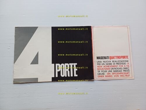 Maserati 4 Porte Quattroporte 4.2 1964 depliant originale italiano