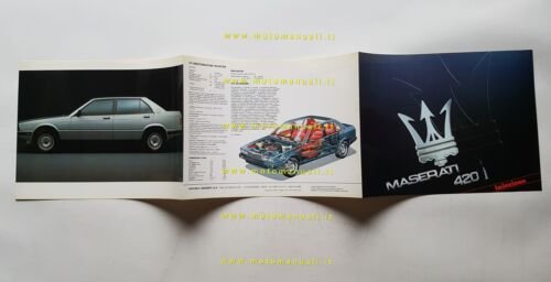 MASERATI 420 i 1986 depliant italiano originale