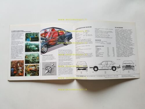 Maserati 420 iniezione 1986 depliant originale italiano