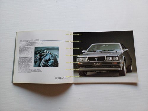 MASERATI 422 1988 depliant italiano originale
