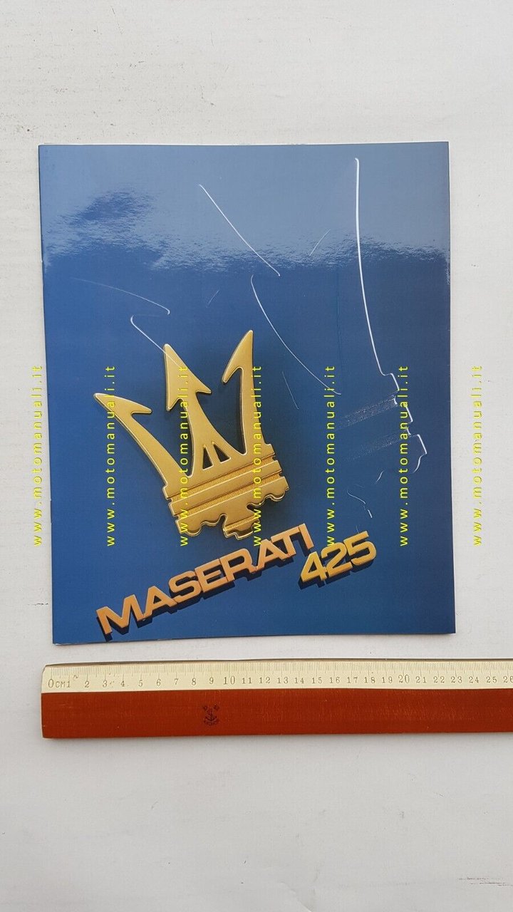 Maserati 425 1984 depliant originale INGLESE English Text