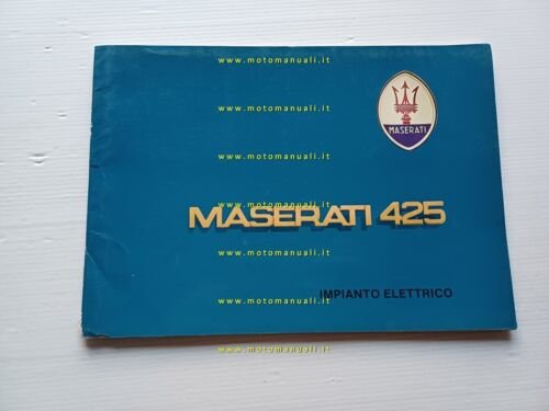 Maserati 425 1985 manuale officina riparazione impianto elettrico originale