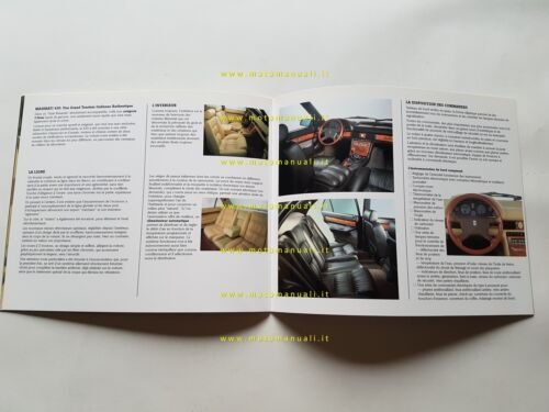 MASERATI 430 1988 depliant originale francese