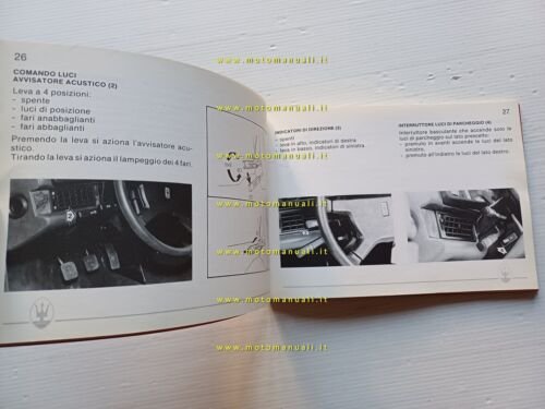 Maserati Biturbo 1a serie manuale uso manutenzione originale italiano