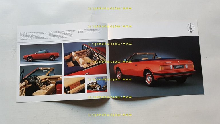 MASERATI Biturbo Spyder 1984 depliant originale FRANCESE French text