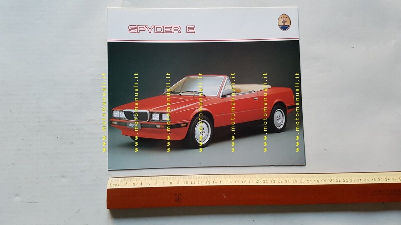 MASERATI Biturbo Spyder E 1990 depliant originale INGLESE