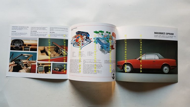 MASERATI Biturbo Spyder E 1990 depliant originale INGLESE