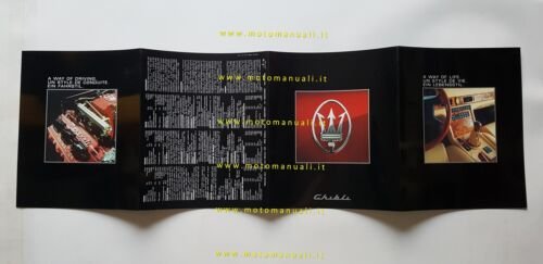 Maserati Ghibli 1992 depliant originale inglese francese tedesco