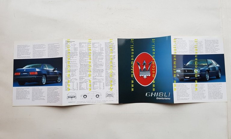 MASERATI GHIBLI 2.8 Granturismo 1994 depliant originale inglese francese tedesco