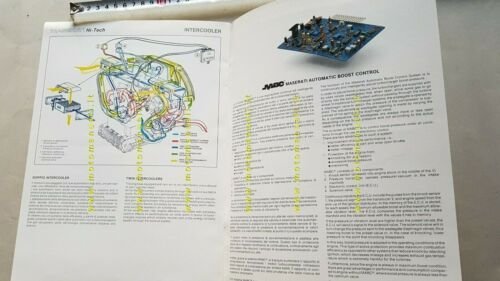 Maserati HI-TECH press news 1985 depliant originale brochure