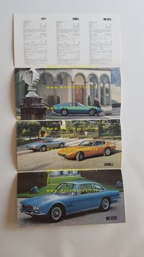 MASERATI Indy Ghibli Mexico depliant originale