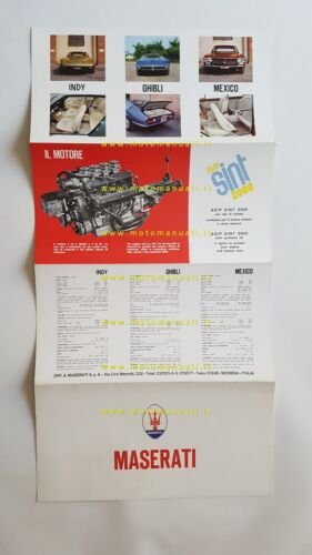 MASERATI Indy Ghibli Mexico depliant originale