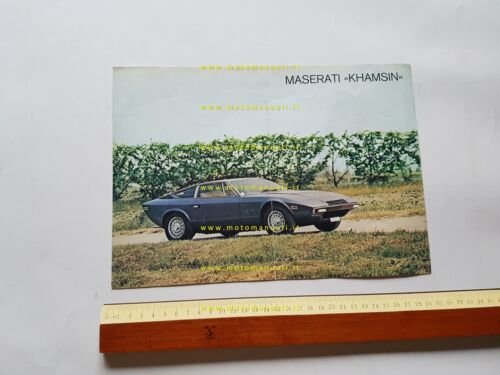 Maserati Khamsin 1974 depliant originale