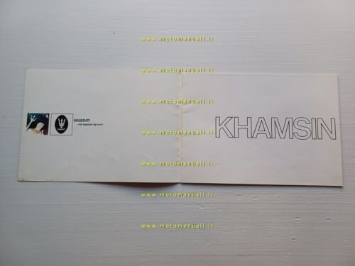 Maserati Khamsin 1974 depliant originale auto epoca ITALIANO car brochure