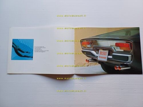 Maserati Khamsin 1974 depliant originale auto epoca ITALIANO car brochure